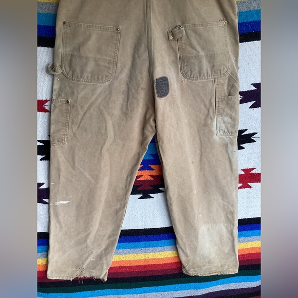 Vintage Carhartt overalls R20 with tool pouch made in USA 42 x 32 - Picture 7 of 11